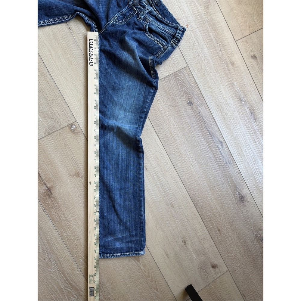Silver Jean Co Suki Straight Denim Women's Jeans W29/L32 (30) Dark Blue Stretch - Picture 7 of 9
